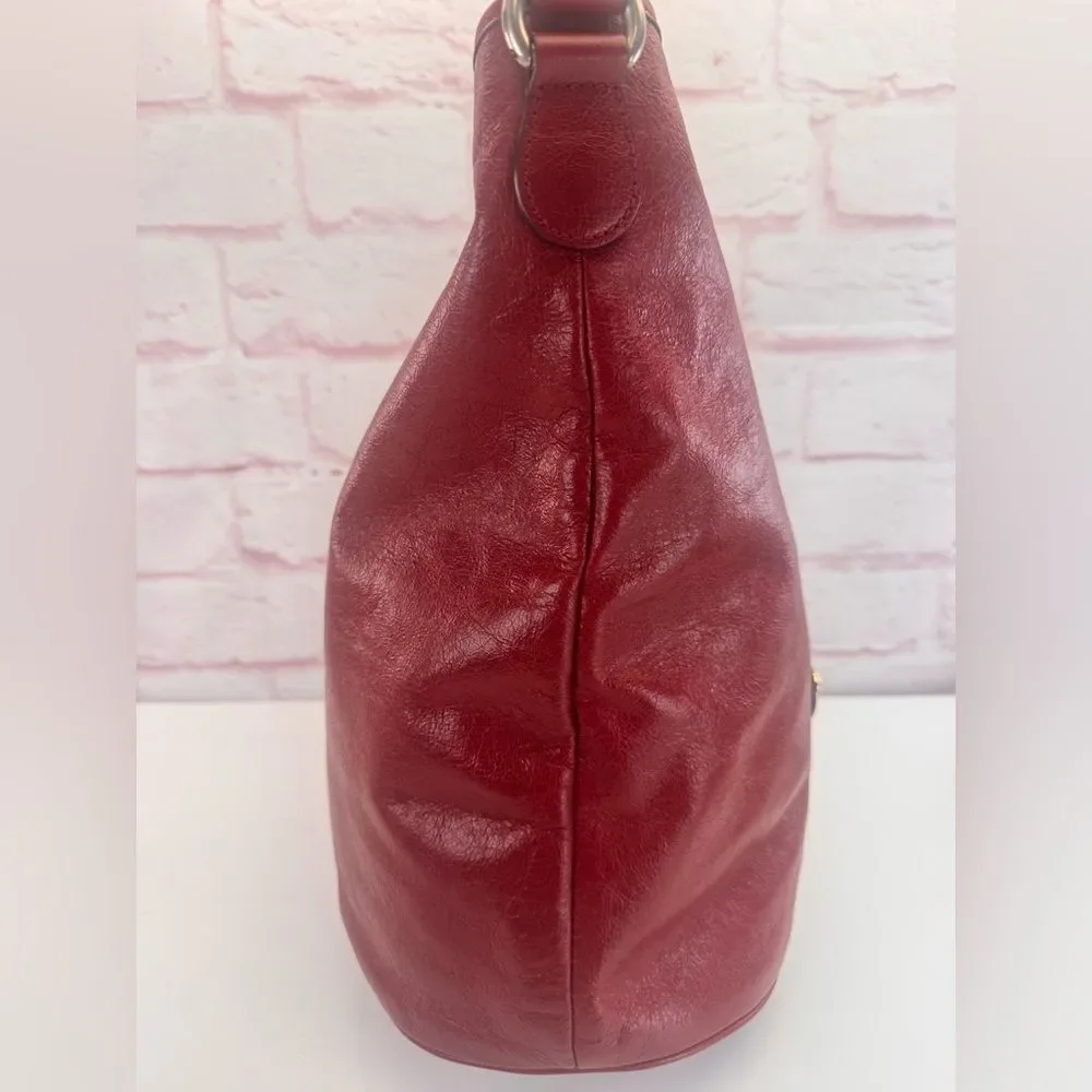 Gucci Morpheus Large Distressed Red Leather Hobo